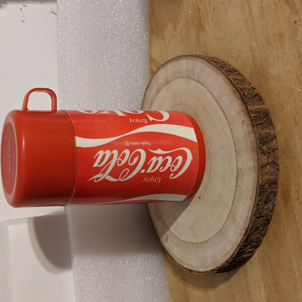 Vintage Coke Coca-Cola Aladdin Thermos for Lunchbox Red Lid